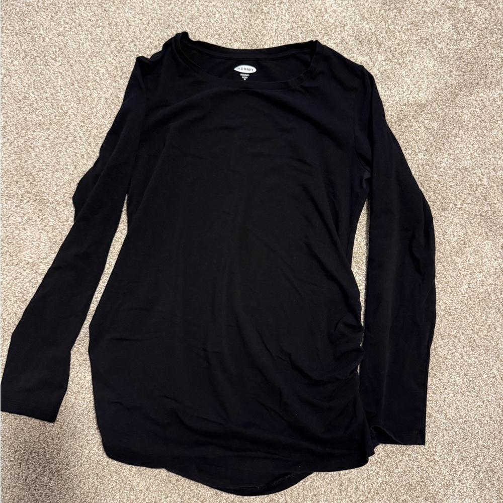 Maternity Black Long Sleeve Women's Tee